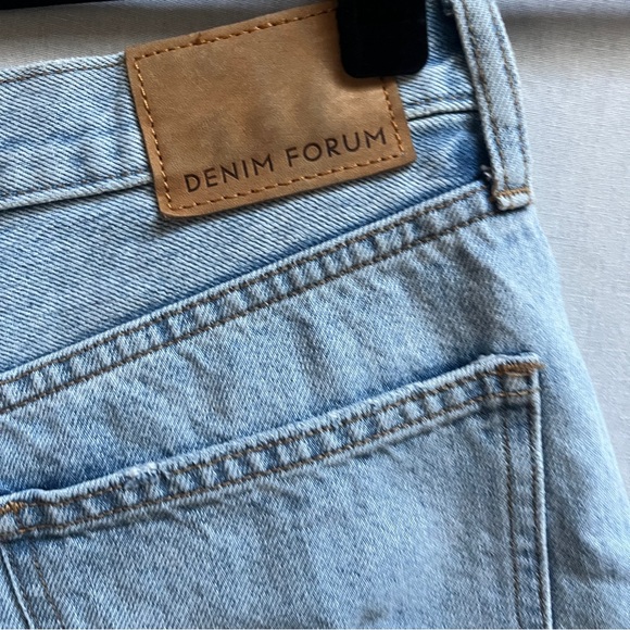 Denim Forum The Yoko Mid Thigh Short Organic Cotton jean shorts Sz 27 - Picture 4 of 11